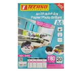 PAPIER PHOTO A4 180G BRILLANT D/FACE  20F PQT TECHNO-5402 