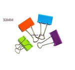 PINCE DOUBLE CLIP 32 MM COULEURS FLUO TECHNO 5232 