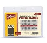 PORTE BADGE  PLUMA  A3  PVC PLUMA PL-1124 