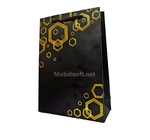 Sac pour cadeau CARTON HMIQI 17246 INNOVATION 17*23*7CM NOIR 