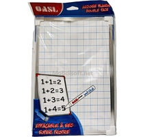 ARDOISE MAGIC BLANC  ALUMINIUM QUADRIER /VERT   OASL AM-007 