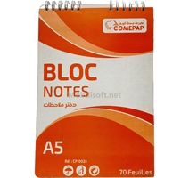 BLOC NOTE SPIRAL A5 140PAGE COMEPAP CP-0028 