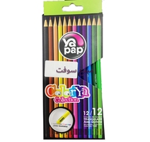 CRAYON COULEUR BT12LONG  TRIA +GOMME YAPAP YA1401 