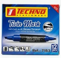 MARQUEUR PERMANENT DOUBLE TETE B/N/R TECHNO 7153/7154/7155