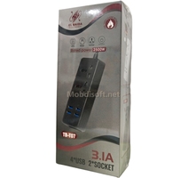 MULTIPRISE ADAPTOR  2S+ 4 USB  2500W 3.1A EL-BAIDA TB-T07 