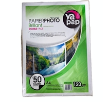 PAPIER PHOTO A4 120 GR PQ 50F DOUBLE FACE YAPAP...