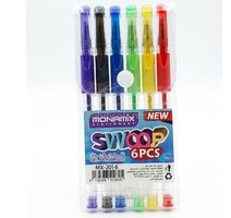 POCHETTE STYLO GEL BRILLANT 6 COULS SWOOP MONAMIX MX-201-6