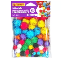 POMPON BOULES COULEURS  METALLIER BLISTER 72PCS  TECHNO-4632 POMPON BOULES COULEURS...