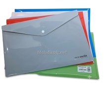 Pochette PP A4 BOUTON UNI 32*26CM 14MIC MONAMIX MX-3011-8