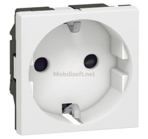 Prise electrique 2p+T MOSAIC 45X45 BLANC domelec 