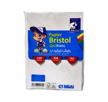 Rame Bristol A4 Uni BLANC  180G 100F EL-HILLAL 
