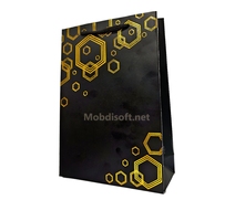 Sac pour cadeau CARTON HMIQI 17246 INNOVATION 17*23*7CM NOIR 