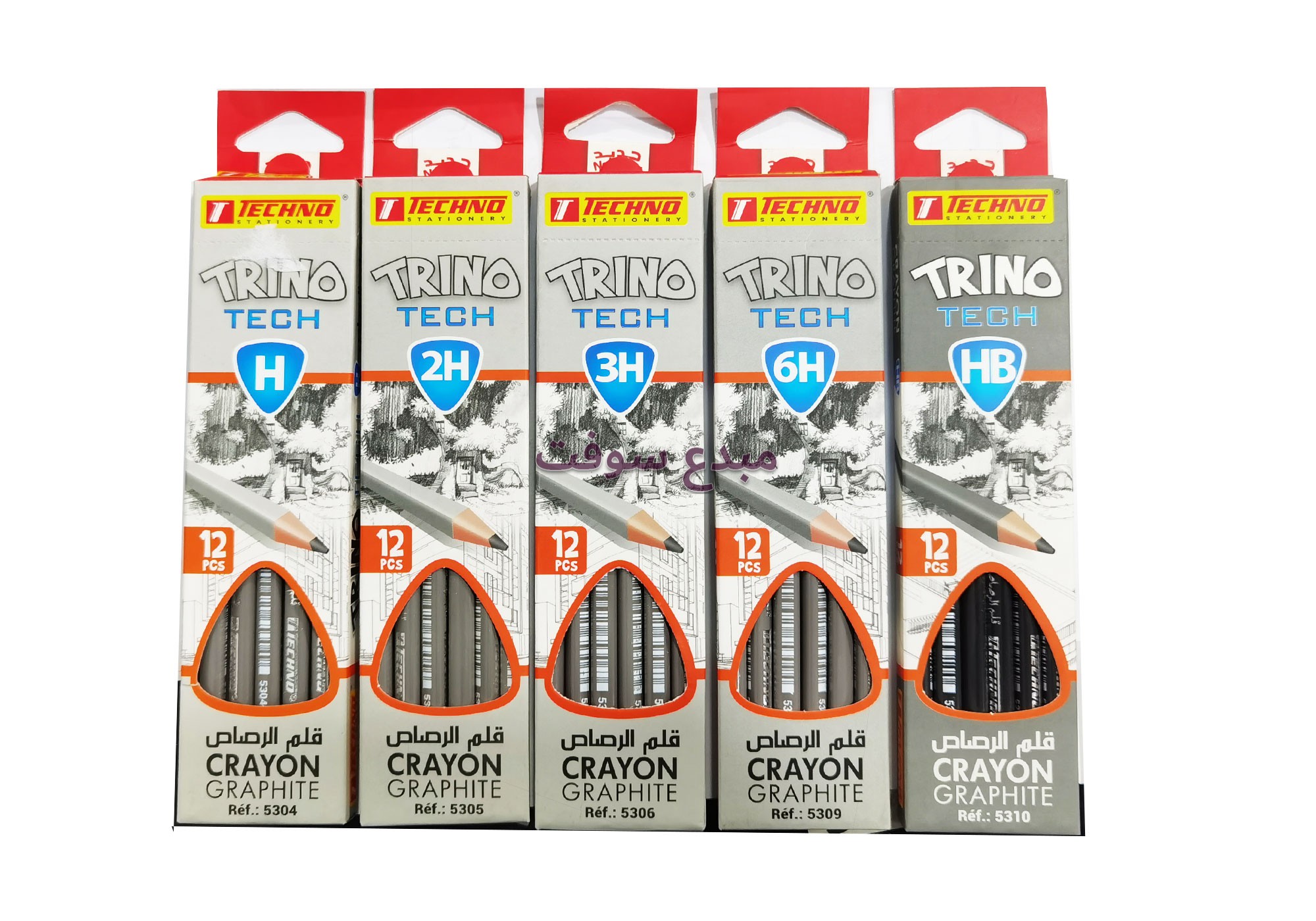 Mobdisoft. CRAYON NOIR GRAPHITE TECHNO H/HB/2H/3H/4H/5H6H 530/4/5/6/7/