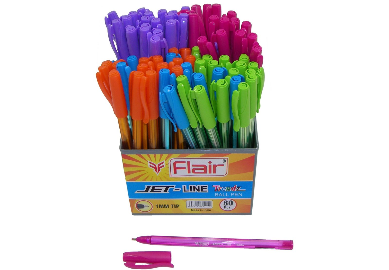 Neon Orange Jet Line String Mobdisoft. STYLO BILLE JET LINE FLAIR trendz 80pcs